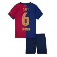 Barcelona Paez Gavi #6 Heimtrikotsatz Kinder 2024-25 Kurzarm (+ Kurze Hosen)